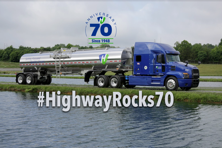 Highway's 70th Anniversary hashtag is #HighwayRocks70