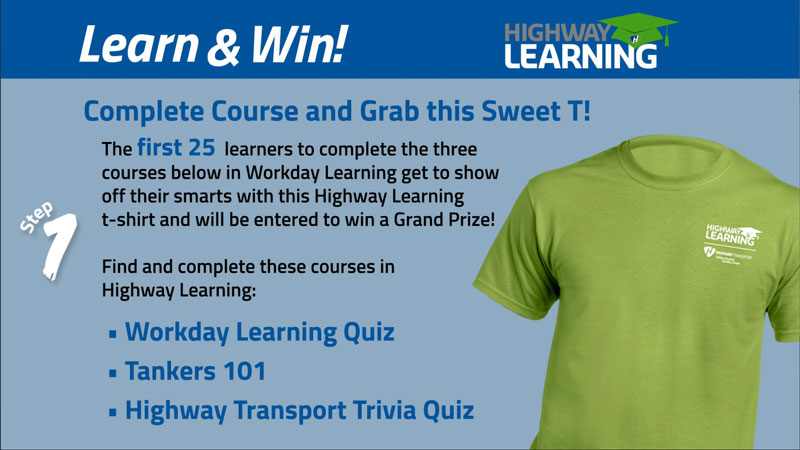 Step 1 of Highway Transport Learn & Win