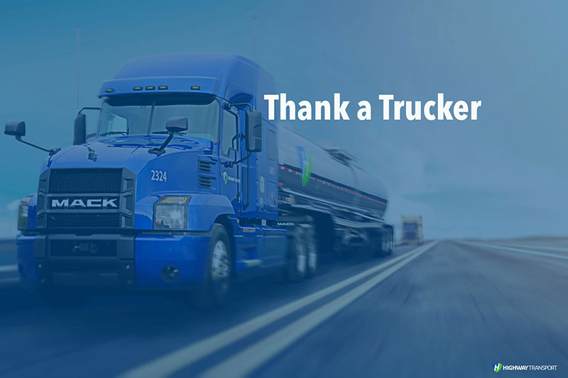 Thank a Trucker Highway Transport tanker unit