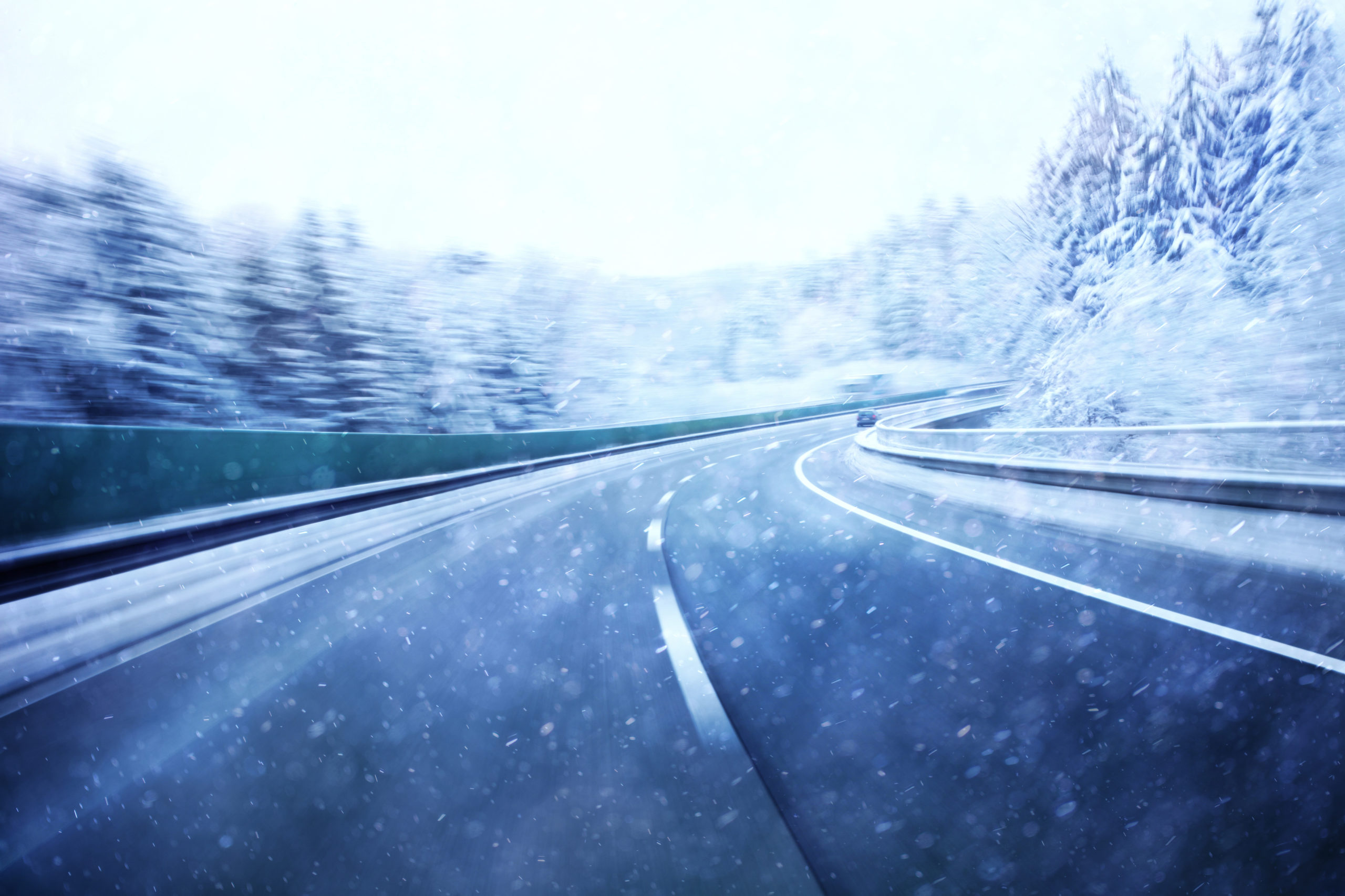 winter scene and holiday page for Highway Transport