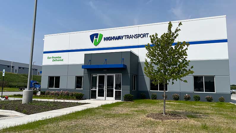 front entrance of the Highway Transport Chicago service center