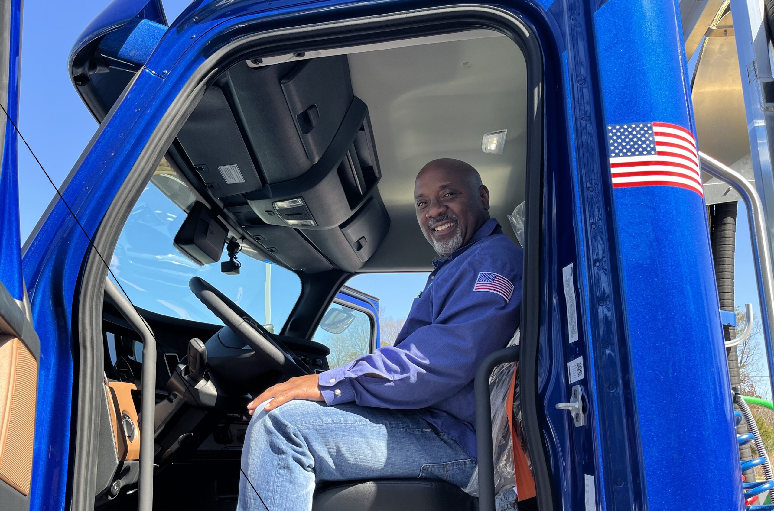 Dexter Ratliff Highway Transport million miles driver American flag tank truck wrap